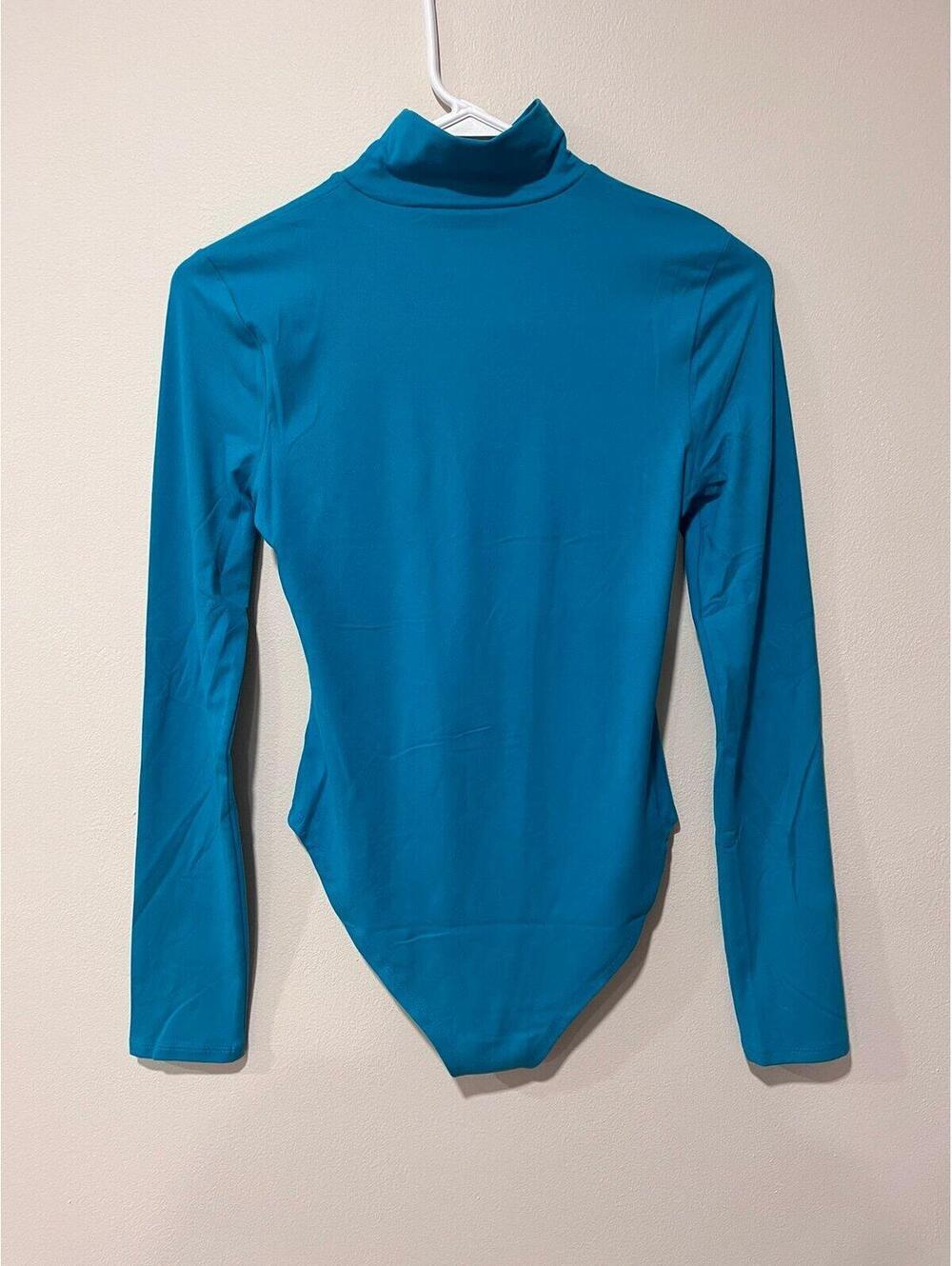 Zenana Teal Long Sleeved Bodysuit - Size Small - NWT - Picture 2 of 9
